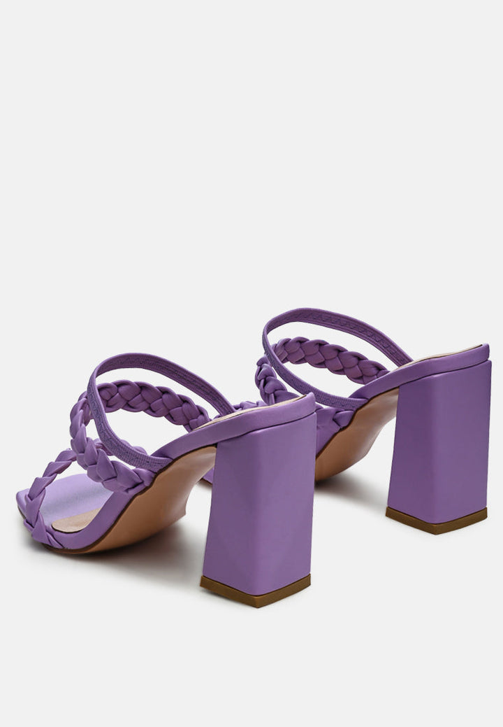 arnie ddual braided strap block heel sandals by ruw#color_purple