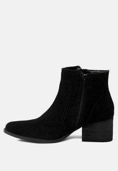 bauena ankle boots with zip closure#color_black