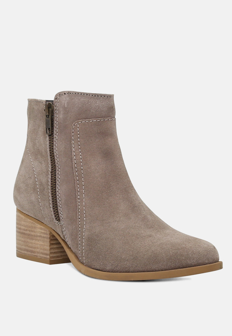 bauena ankle boots with zip closure#color_taupe