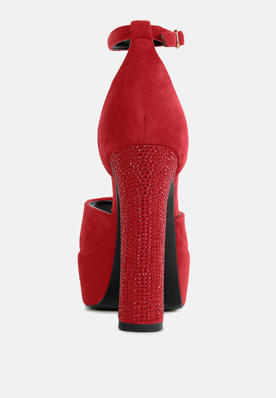 beaty high block heeled diamante stud sandals#color_red