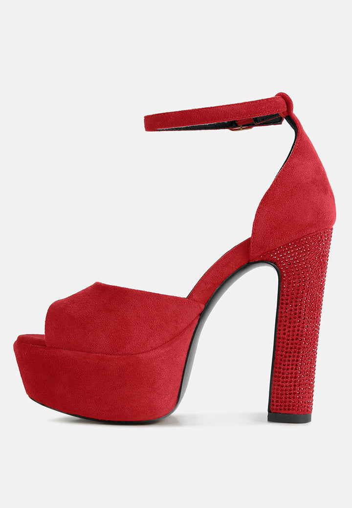 beaty high block heeled diamante stud sandals by ruw#color_red