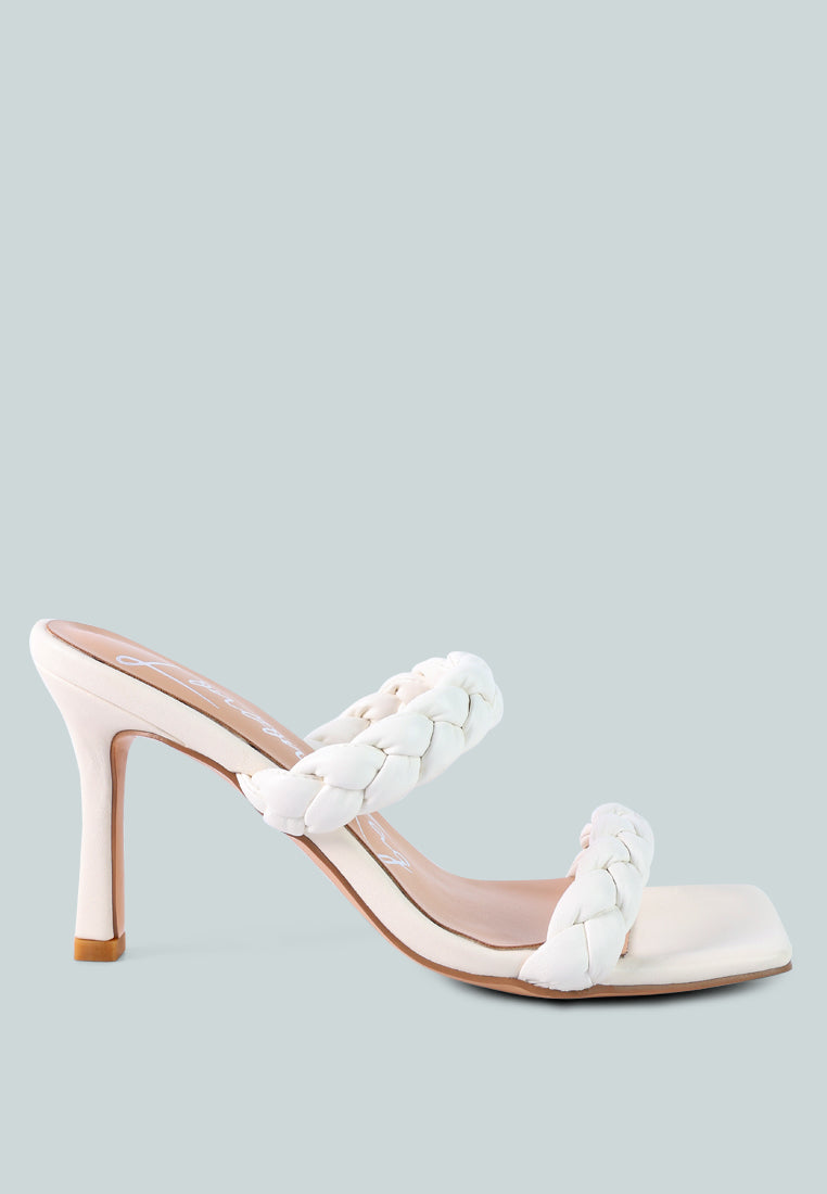 beladona braided strap heels#color_white