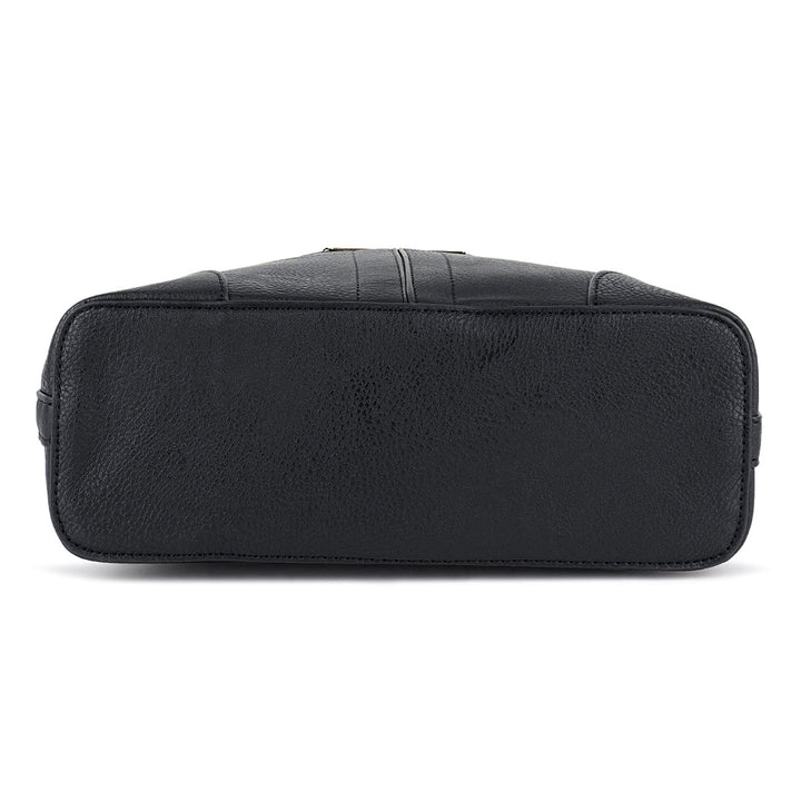 black pu adjustable sling bag#color_black