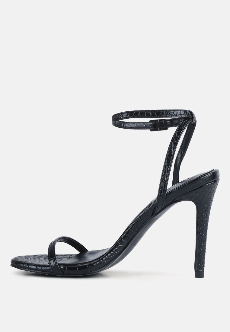 blondes croc high heeled sandal#color_black