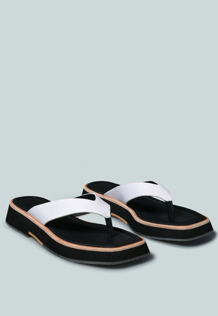 blunt flat thong sandal#color_white