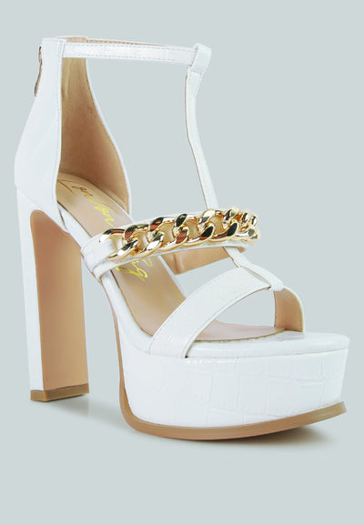 bonita metal chain zip up sandal#color_white