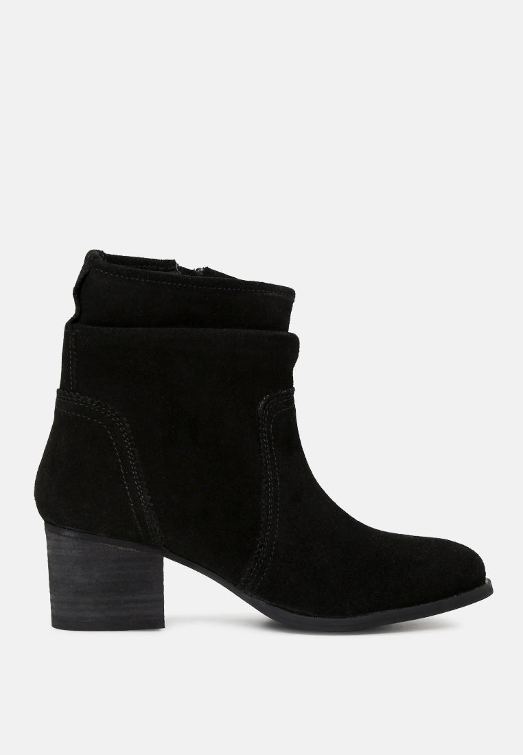 bowie stacked heel leather boots by ruw#color_black