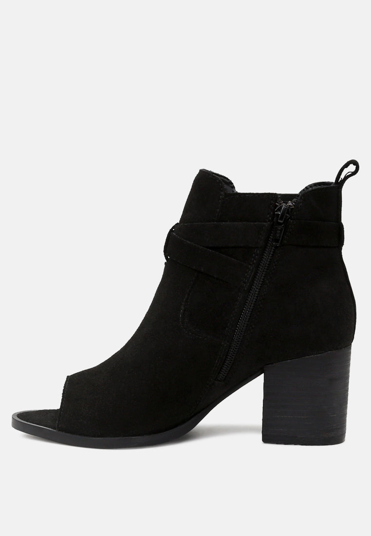 bria peep toe ankle boots#color_black