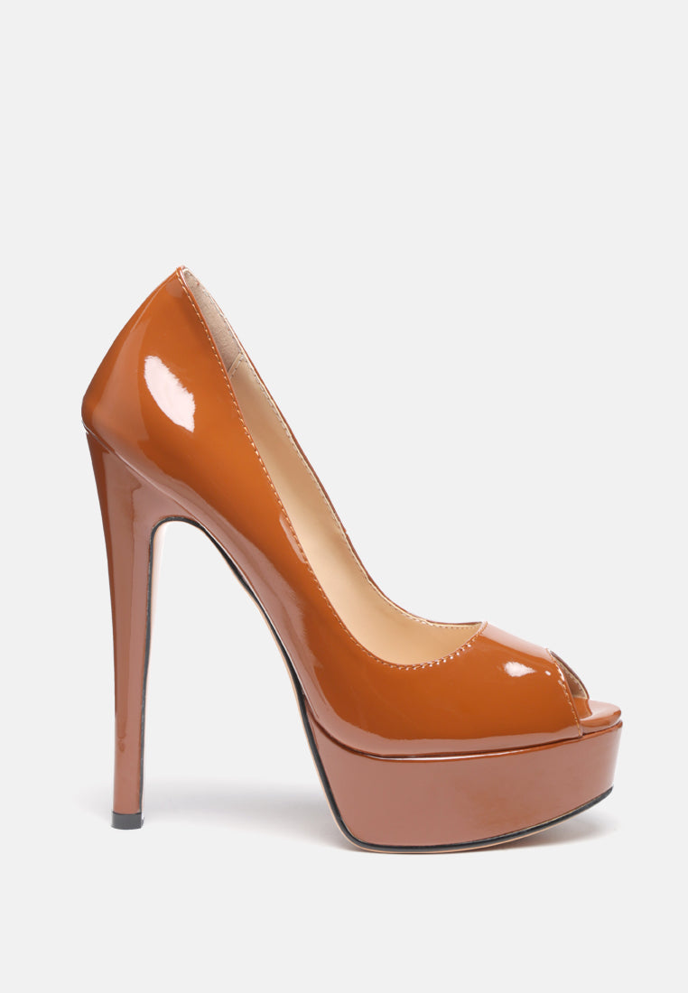 brielle peep toe stiletto sandals#color_mocca