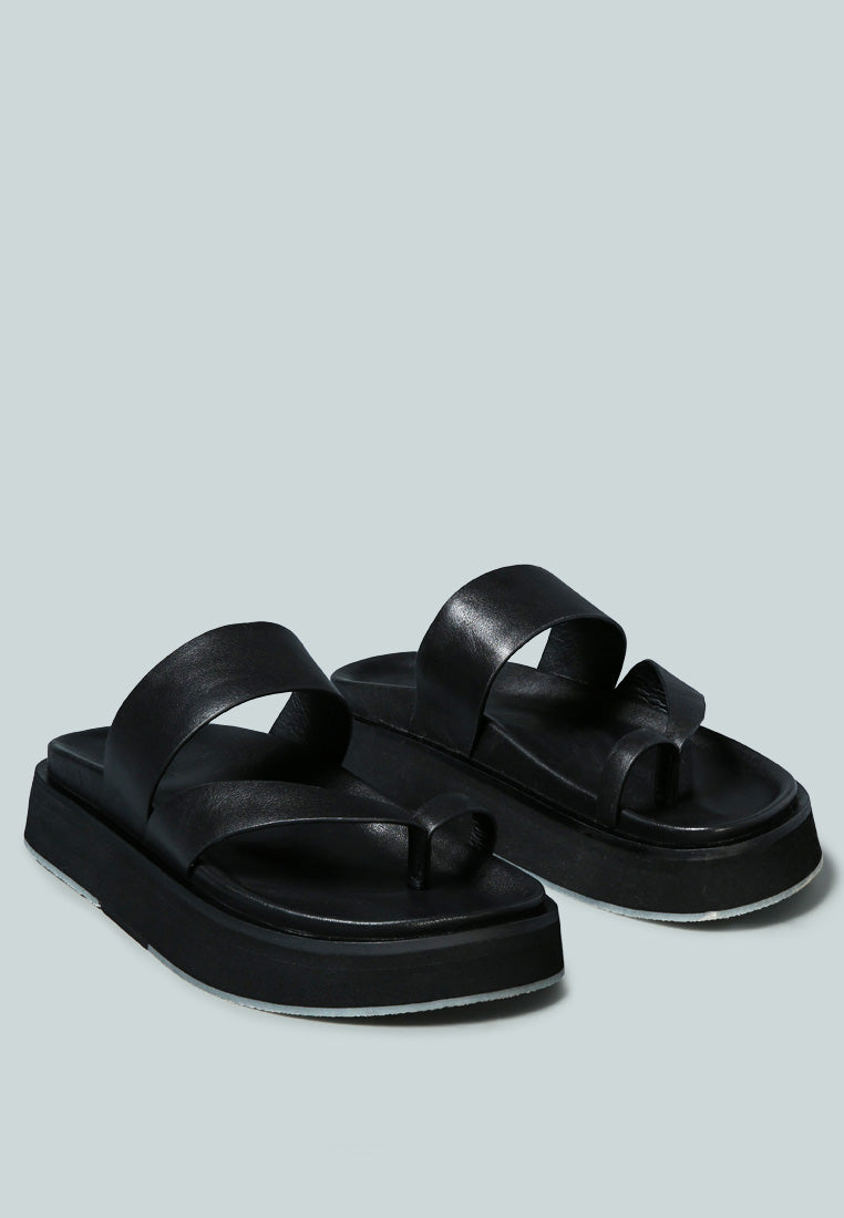 bullock slip-on leather sandal#color_black