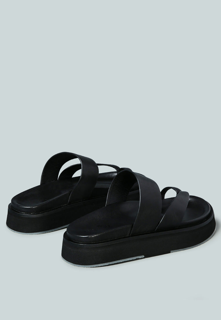 bullock slip-on leather sandal#color_black