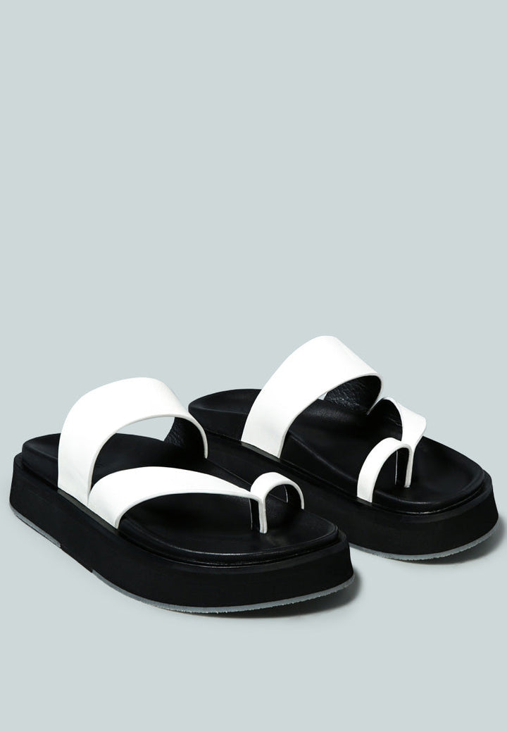 bullock slip-on leather sandal#color_white