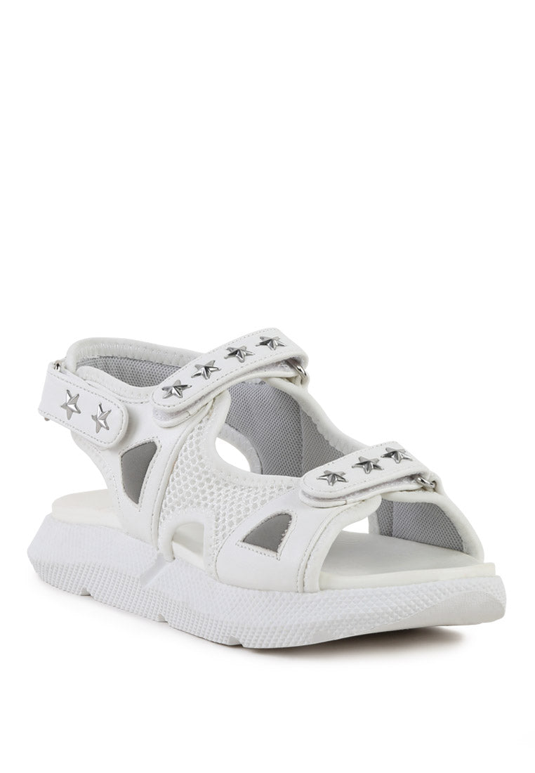 cerys double strap metal studded sandals#color_white