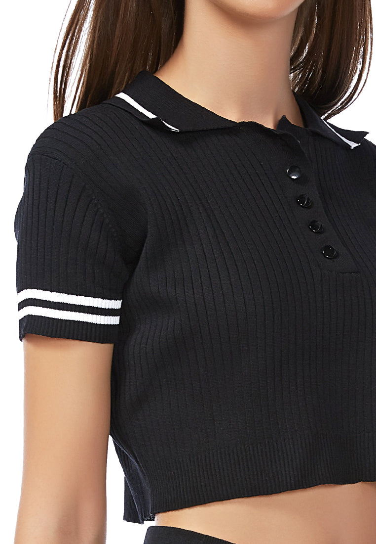 be a sport cropped polo t shirt#color_black
