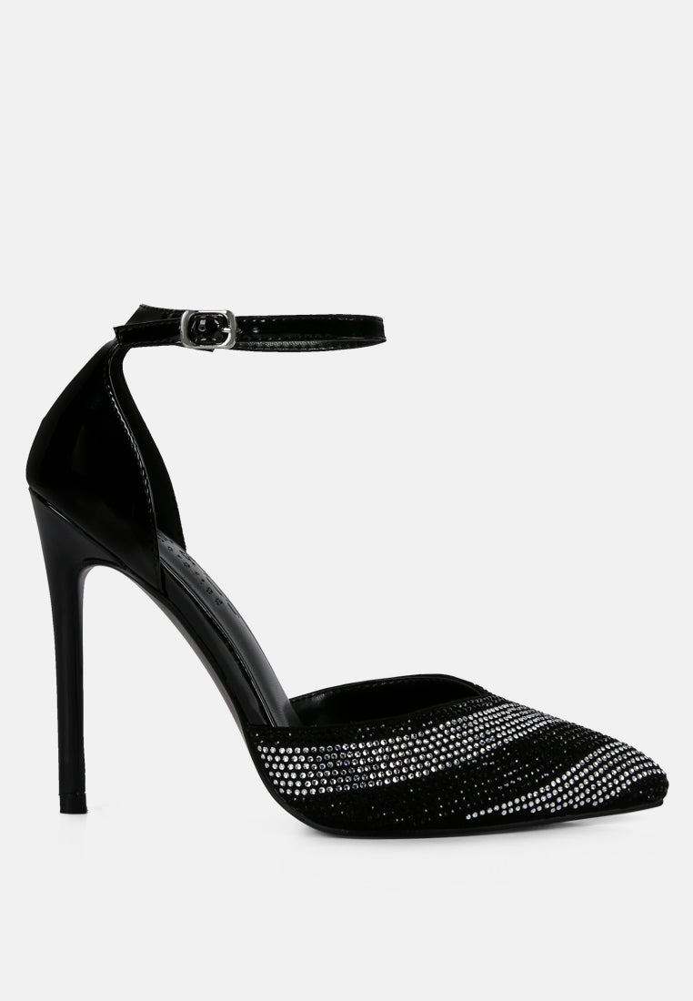 nobles rhinestone patterned stiletto sandals by ruw#color_black