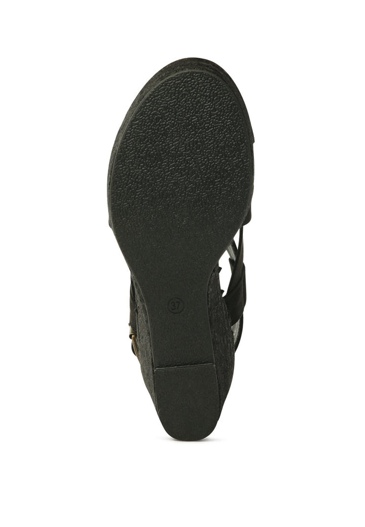 chefa braided espadrille wedge sandals#color_black