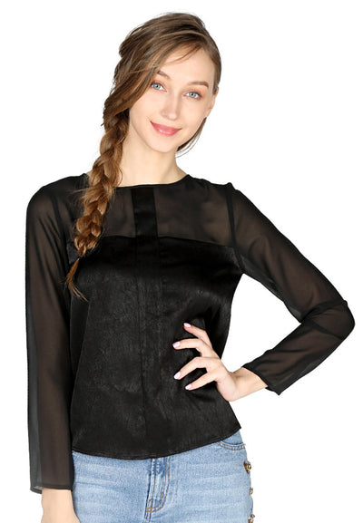 high neck long-sleeve top#color_black