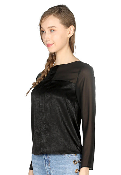 high neck long-sleeve top#color_black