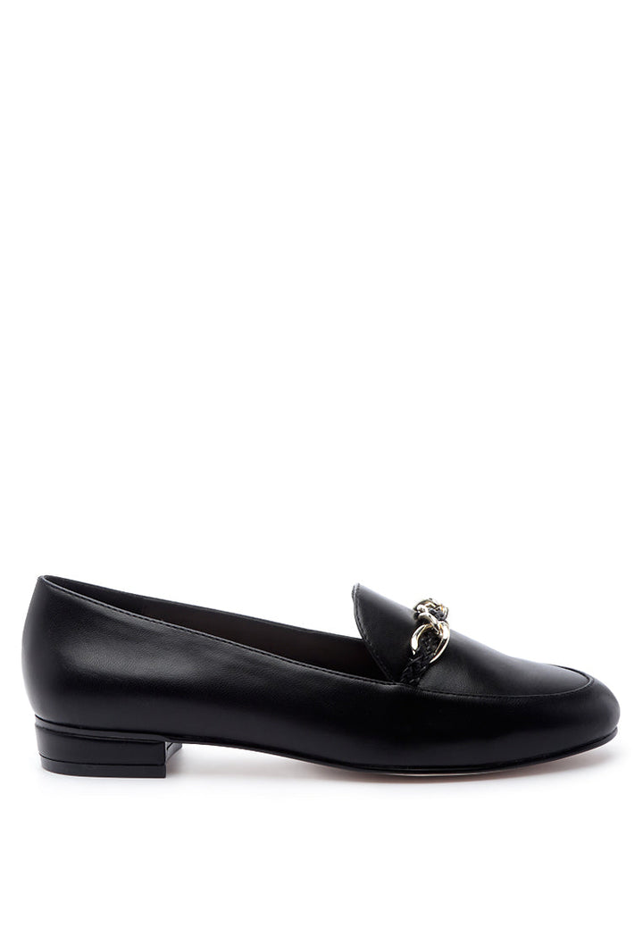 farah loafers with metal buckle#color_black