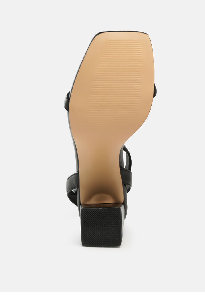 mooncut ankle strap block heel sandals by ruw#color_black