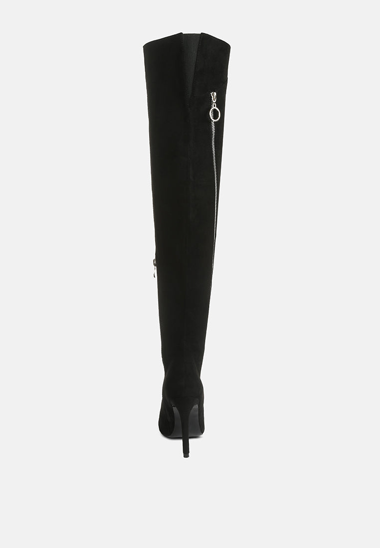 tsarina zip around long boot#color_black