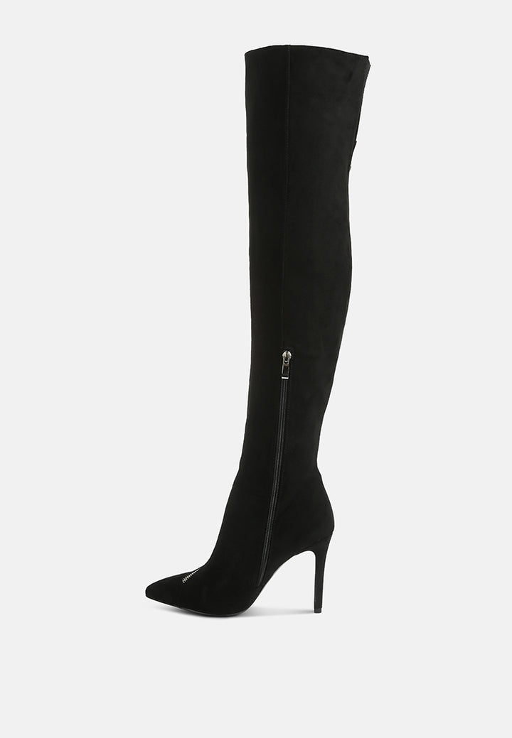 tsarina zip around long boot#color_black