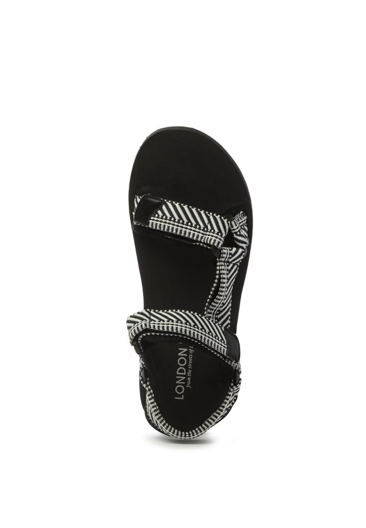 eslem woven strap detail platform sandals#color_black-white