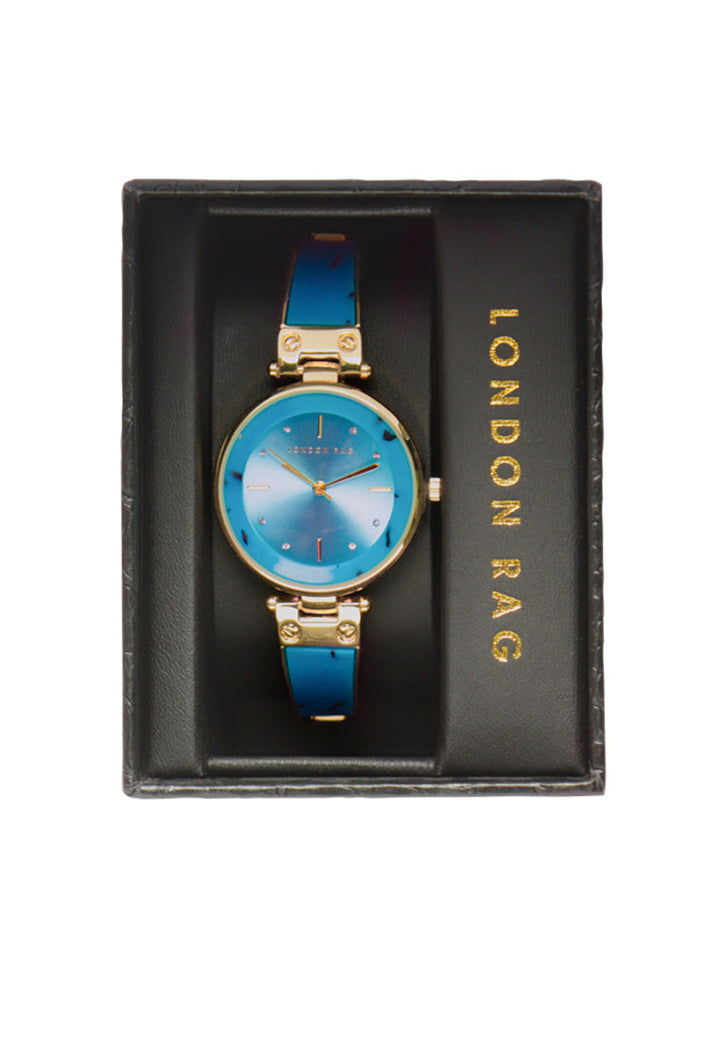 pink womens round dial watch#color_blue