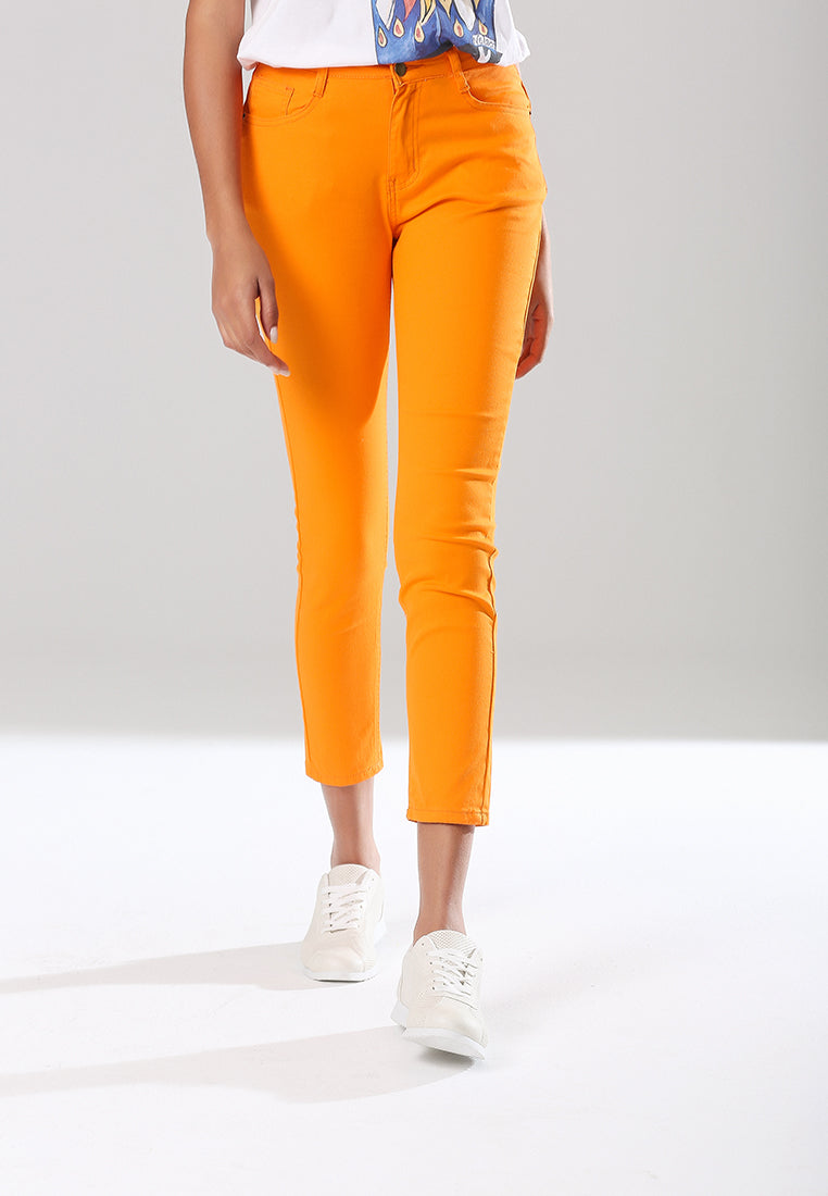 skinny casual pant#color_orange