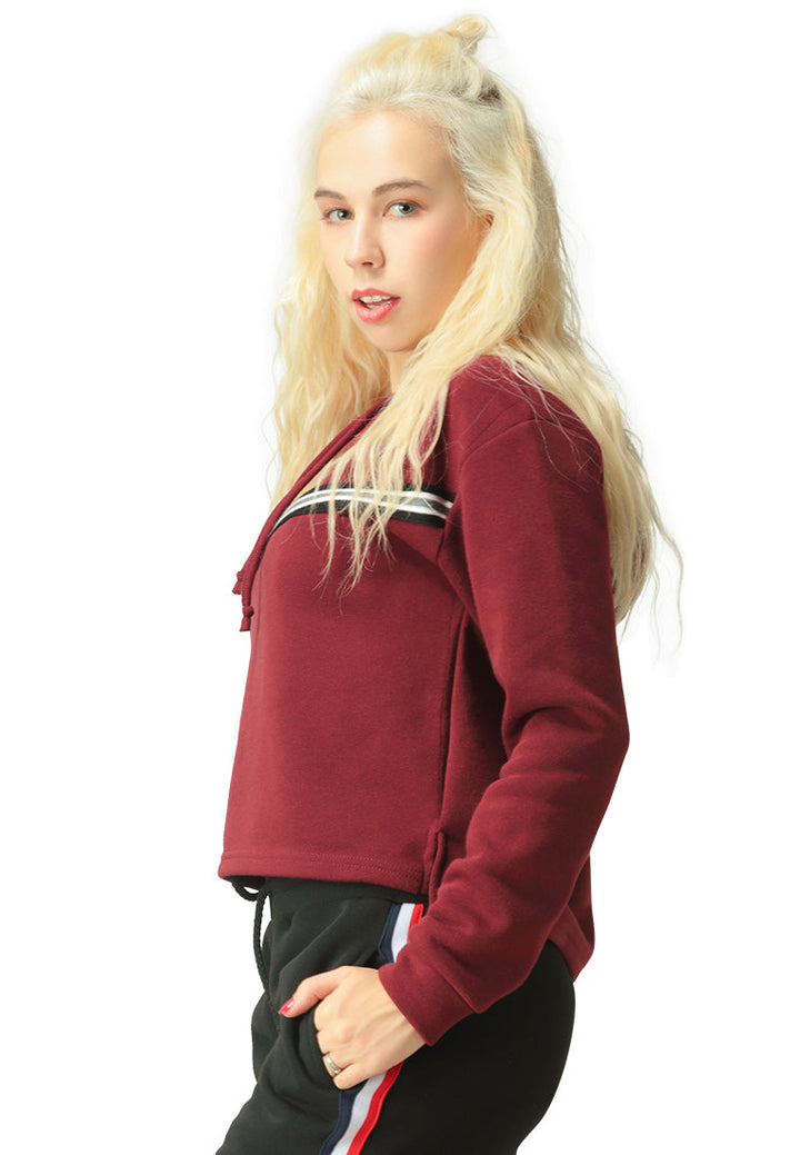 hoodie with drawstring#color_burgundy