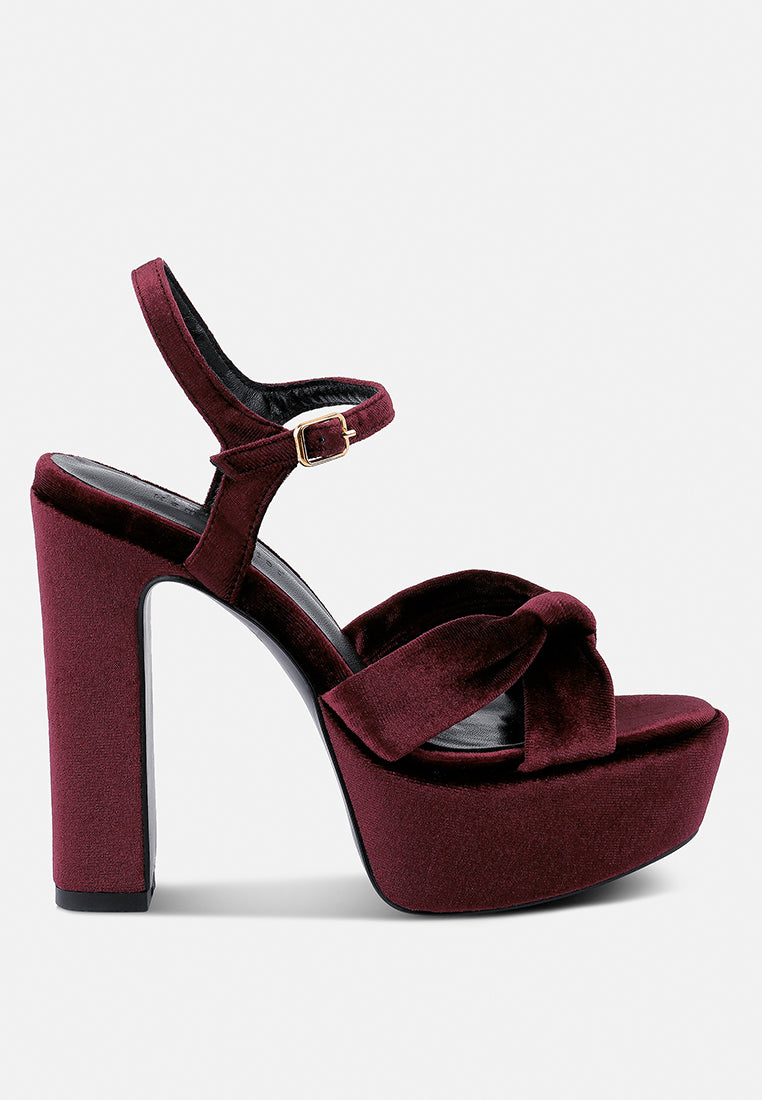 liddel platform heel sandals by ruw#color_burgundy