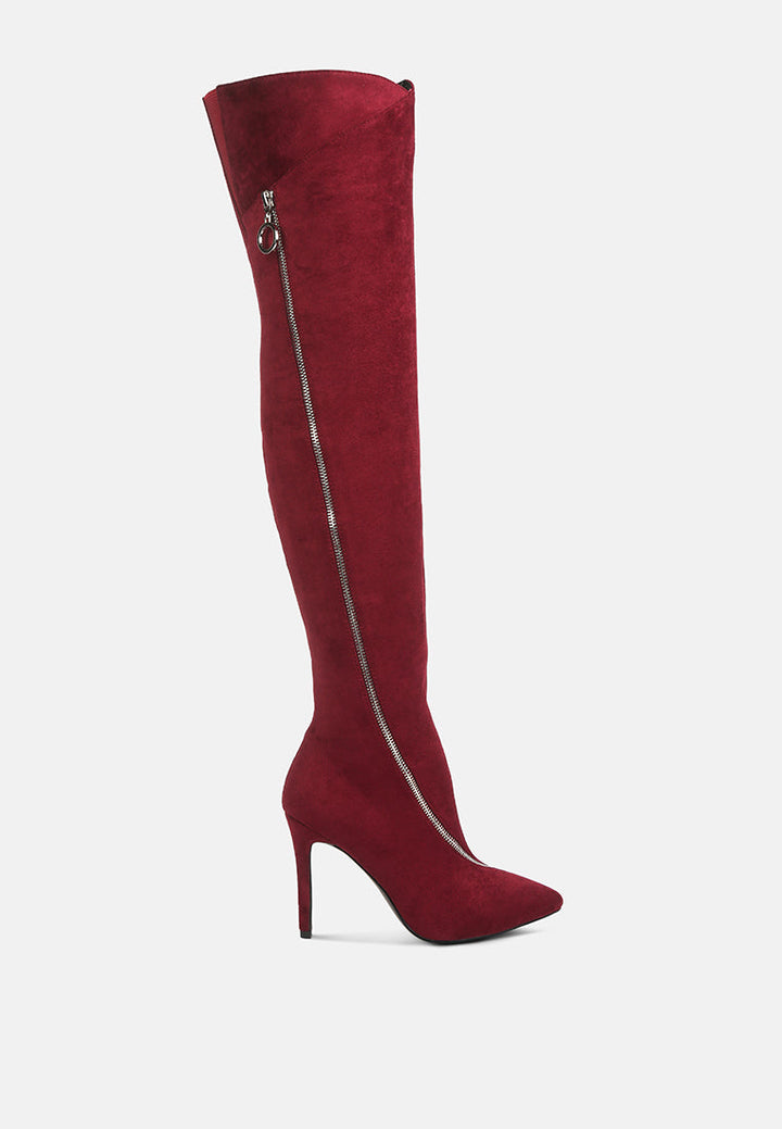 tsarina zip around long boot by ruw#color_burgundy