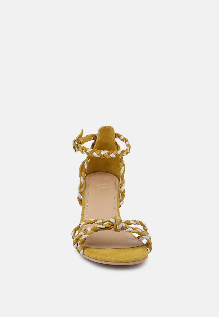 candance block heel sandal by ruw#color_mustard