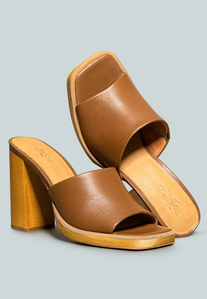 carey leather high heeled block sandal#color_tan
