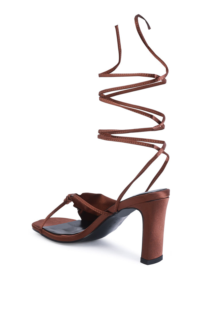 chasm ruched satin tie up block heeled sandals#color_brown