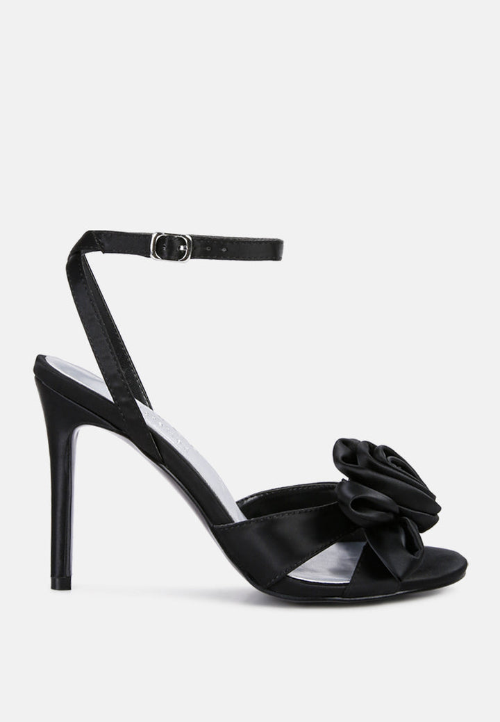chaumet rose bow embellished sandals#color_black