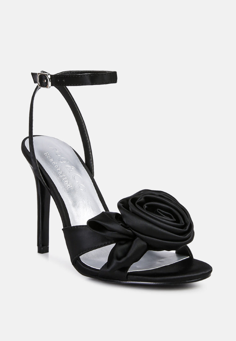 sandalias con adornos de lazo rosa chaumet#color_black