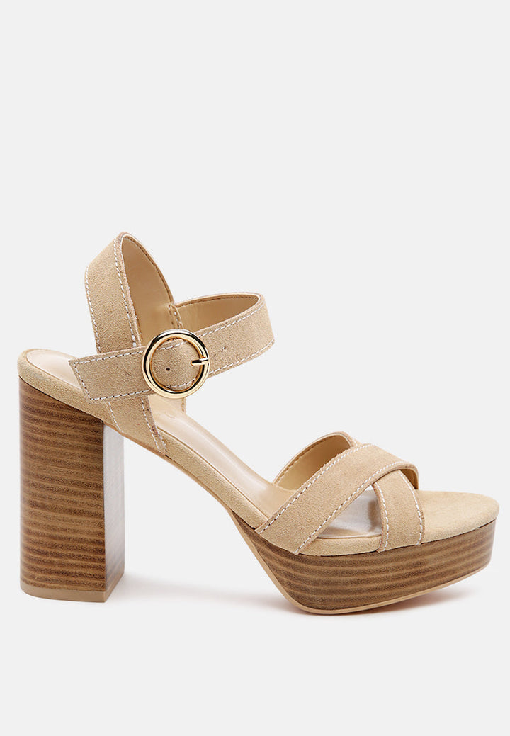 choupette suede leather block heeled sandal#color_nude