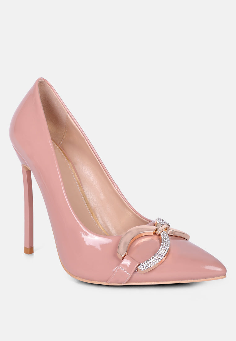 cocktail buckle embellished stiletto pump shoes by ruw#color_blush