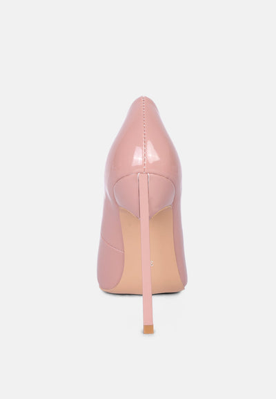 cocktail buckle embellished stiletto pump shoes#color_blush