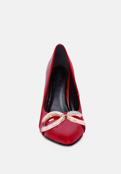 cocktail buckle embellished stiletto pump shoes#color_burgundy
