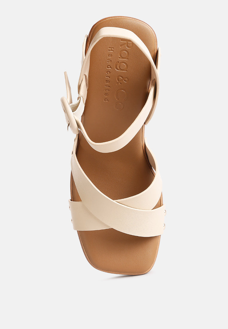 cristina cross strap embellished heels by ruw#color_beige