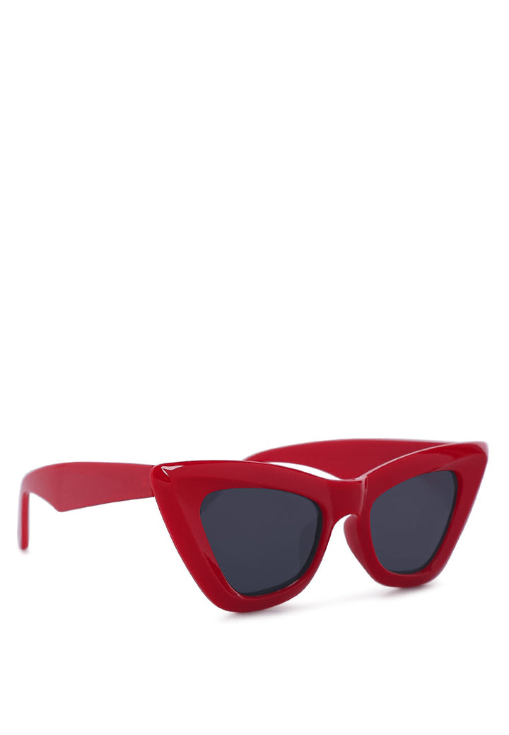 cat-eye sunglasses#color_red-grey