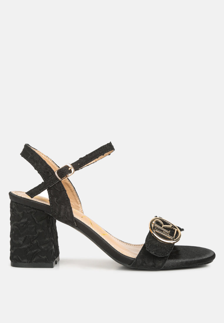 chaplet textured block heel sandals by ruw#color_black