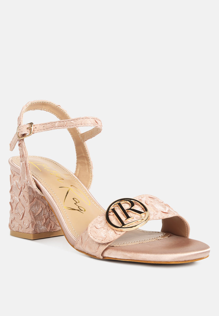chaplet textured block heel sandals by ruw#color_blush
