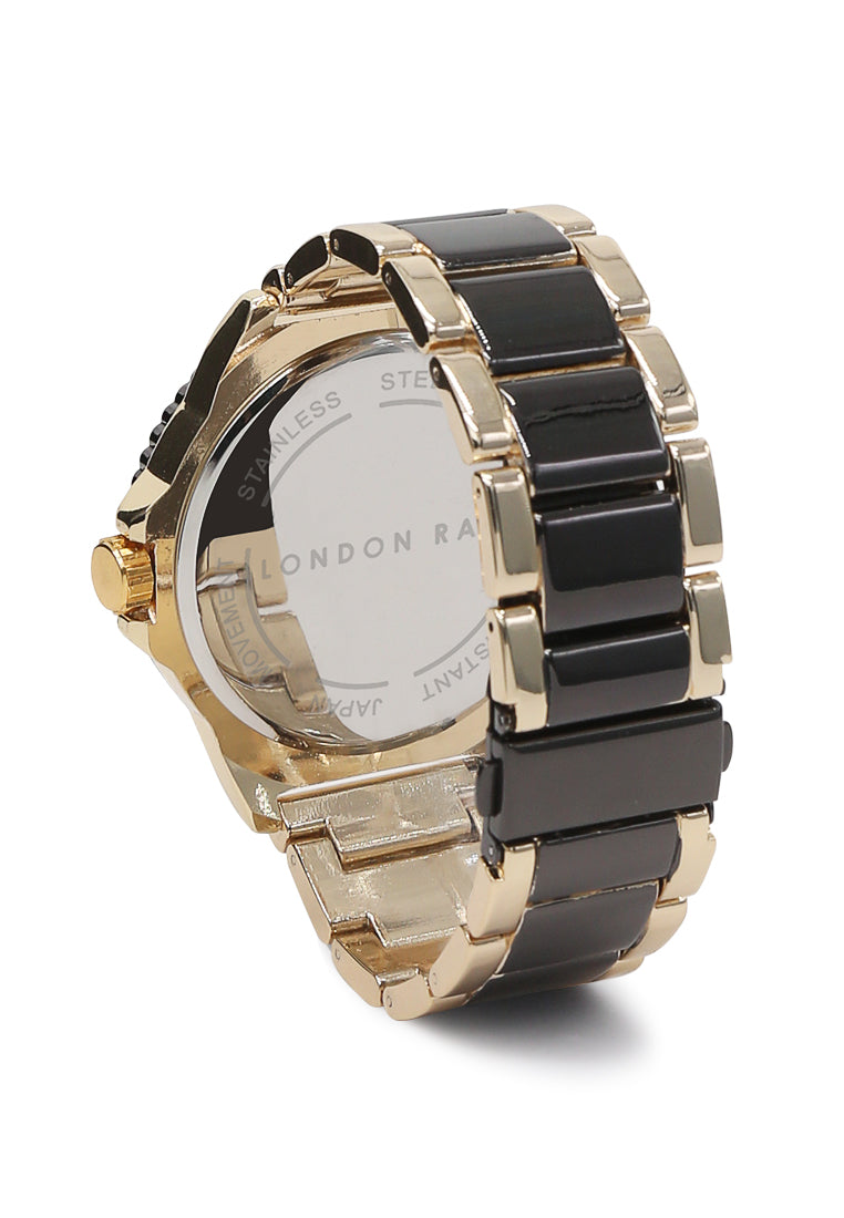 classic stainless steel strap watch for men#color_gold