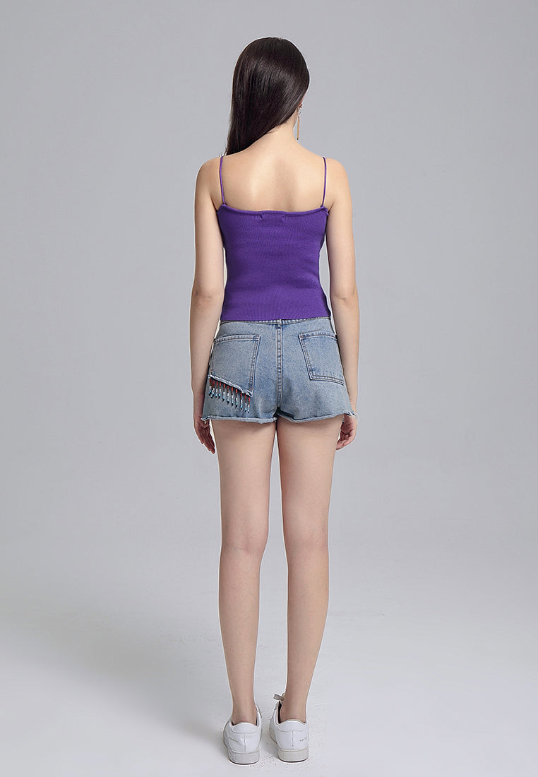 spaghetti knitted top#color_lavender