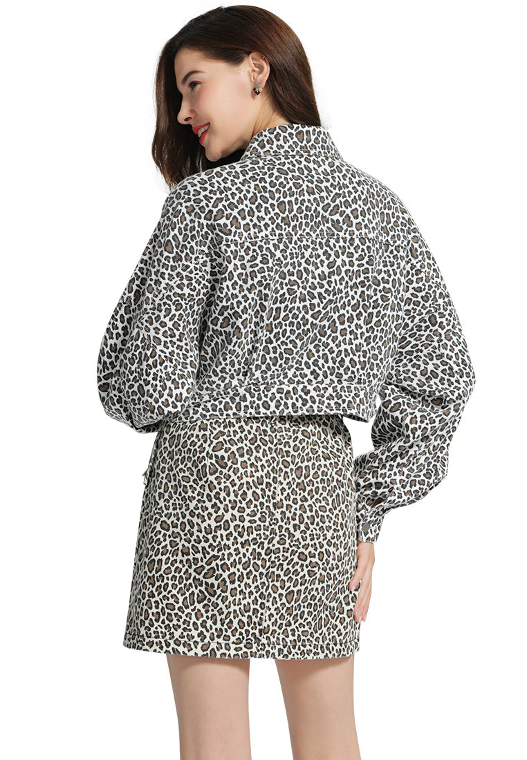 leopard print jacket and skirt#color_beige