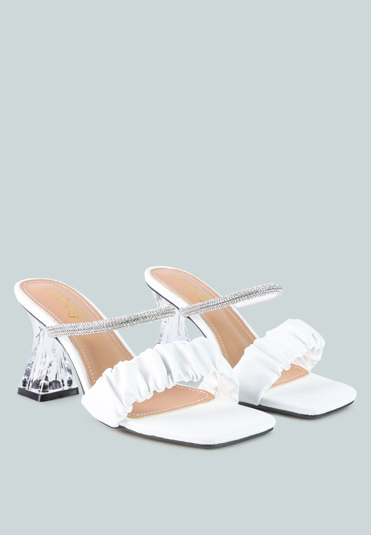date look clear heel rhinestone sandals by ruw#color_white