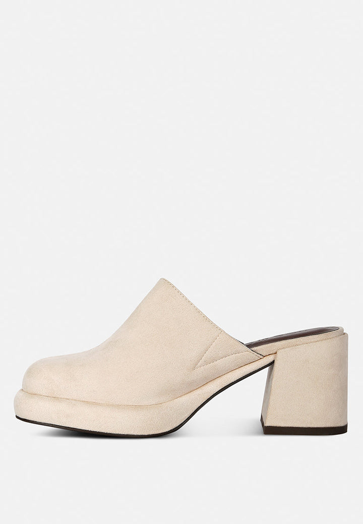 delaunay suede heeled mule sandals by ruw#color_beige